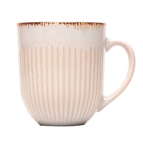 Caneca de Cerâmica Linear Branca 380ml 220657 - Lyor
