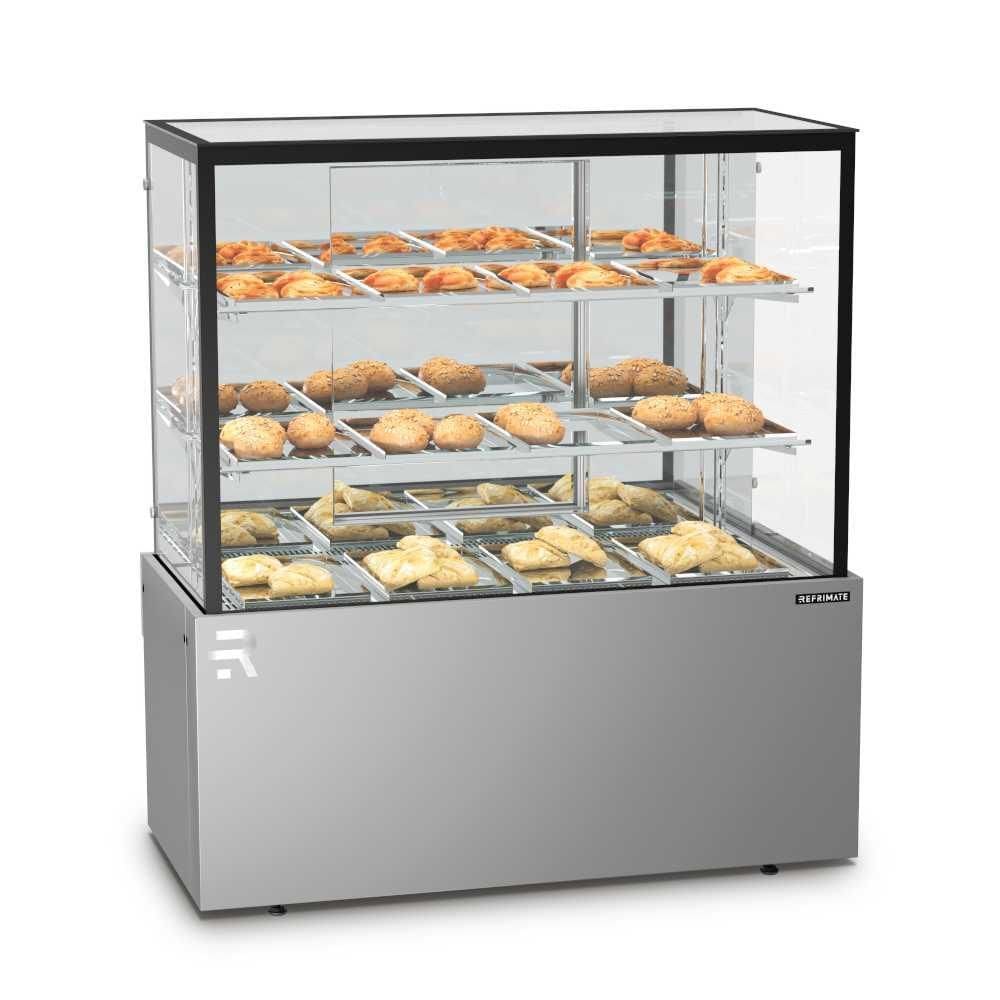 Vitrine Confeitaria Quente Vanguard Top 1,10 Metros Inox CVTQ1100 220V - Refrimate