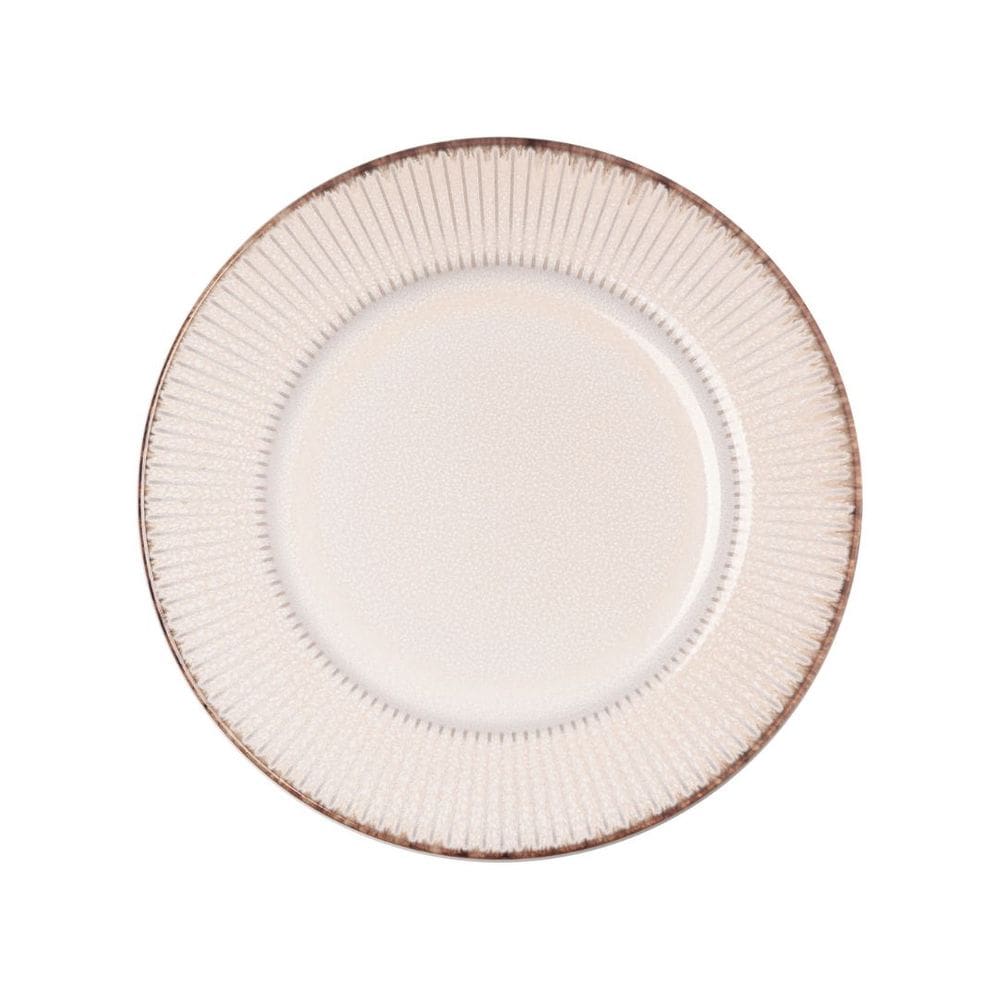 Prato para Sobremesa de Cerâmica Linear Branco 20cm 220655 - Lyor