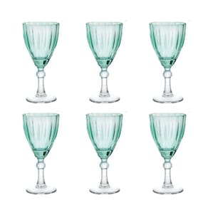Conjunto 6 Taças de Água de Vidro Dominic 275ml Verde TCVN014VD - Hauskraft