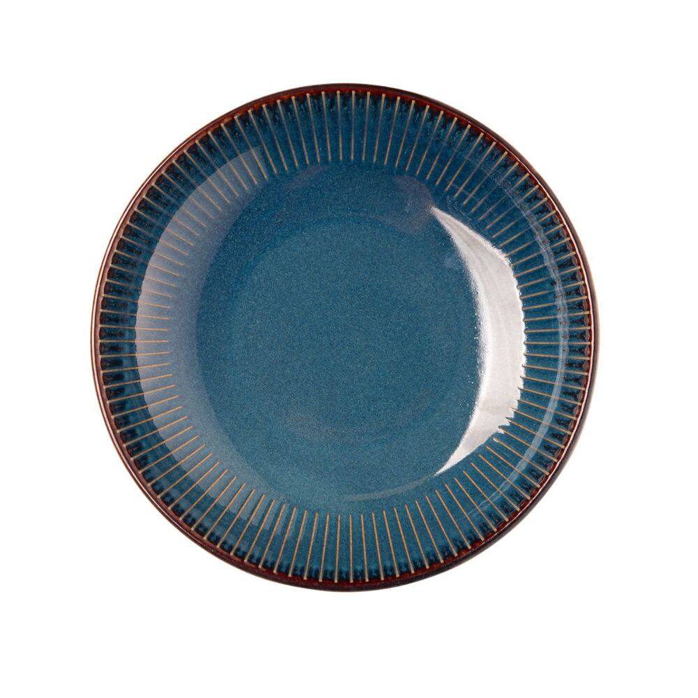Prato para Massa de Cerâmica Linear Azul 23cm 220653 - Lyor