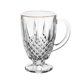 Xícara de Cristal Diamante com Fio de Ouro 150ml 5956 - Lyor
