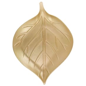 Folha Decorativa 29,5x2,5x22cm em MDF Dourado CT3920 - TT Brasil