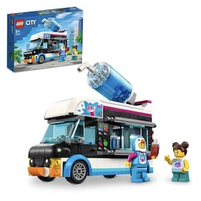 Blocos de brinquedo LEGO City 60384 Penguin Slushy Van 194 peças
