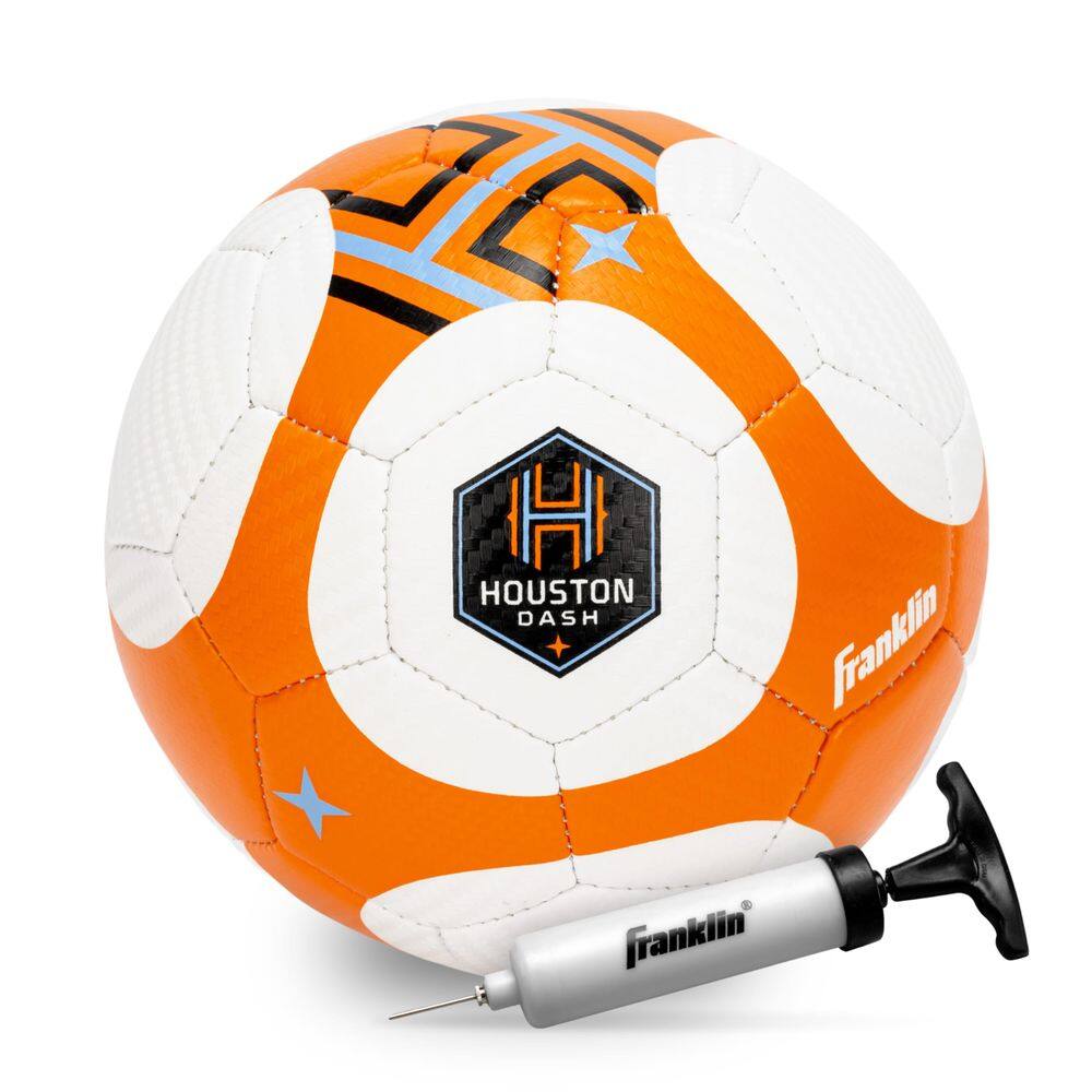 Bola de futebol Franklin Sports NWSL Houston Dash Kids Tamanho 1