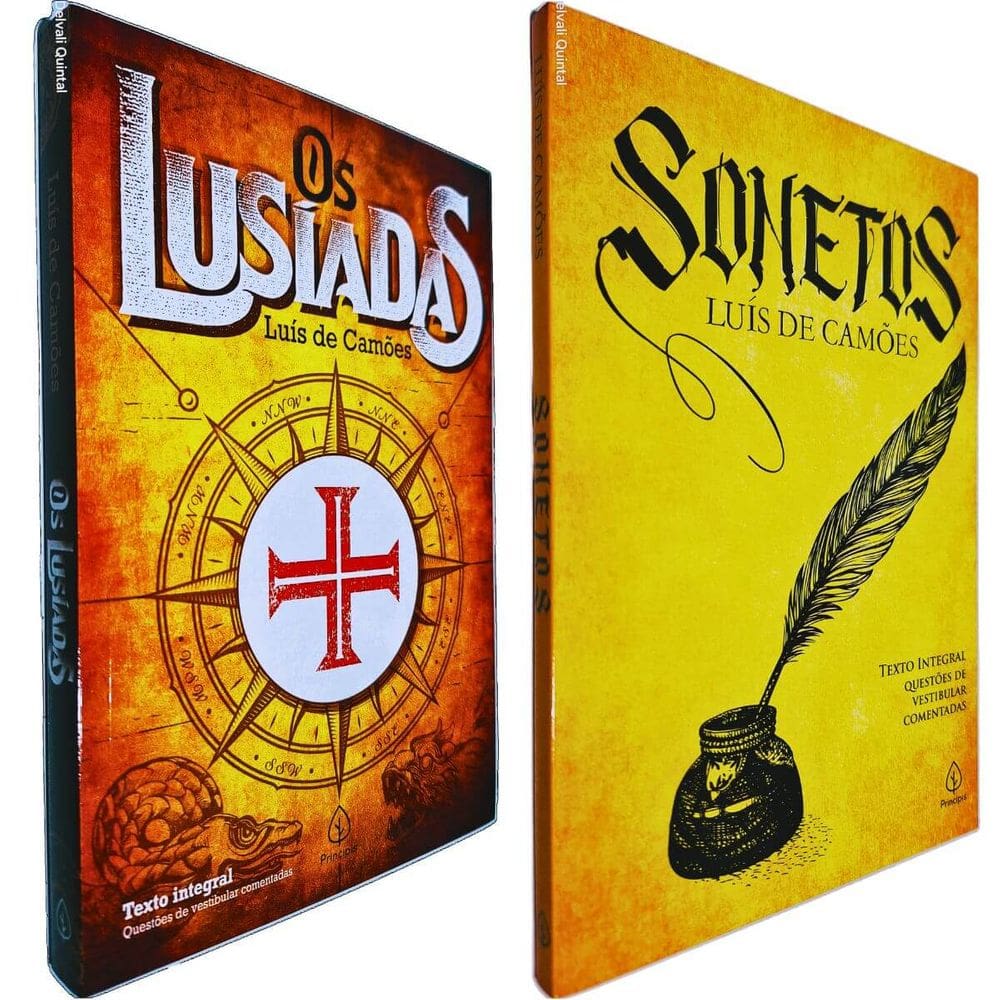 2 Livros Coleção Luís de Camões Luís Vaz de Camões Texto Integral Com Questões de Vestibular Comentadas