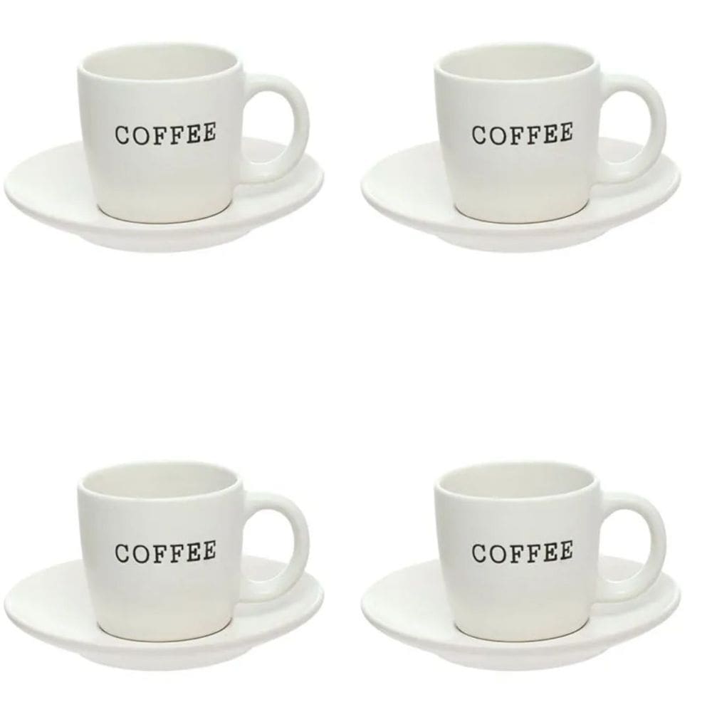 Conjunto 4 Xícaras de Café com Pires Cremon JGXC087 - Hauskraft