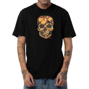 Camiseta MCD Caveira Camuflado SM25 Masculina Preto