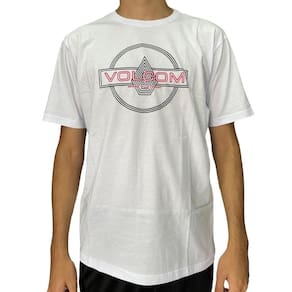 Camiseta Volcom Line Service SM25 Masculina Branco