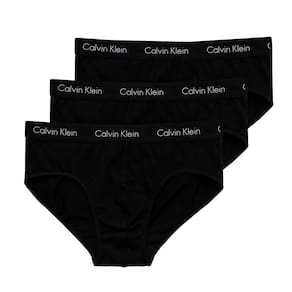 Kit C/3 Cuecas Calvin Klein Brief Pretas - U2661 - Elástico Preto