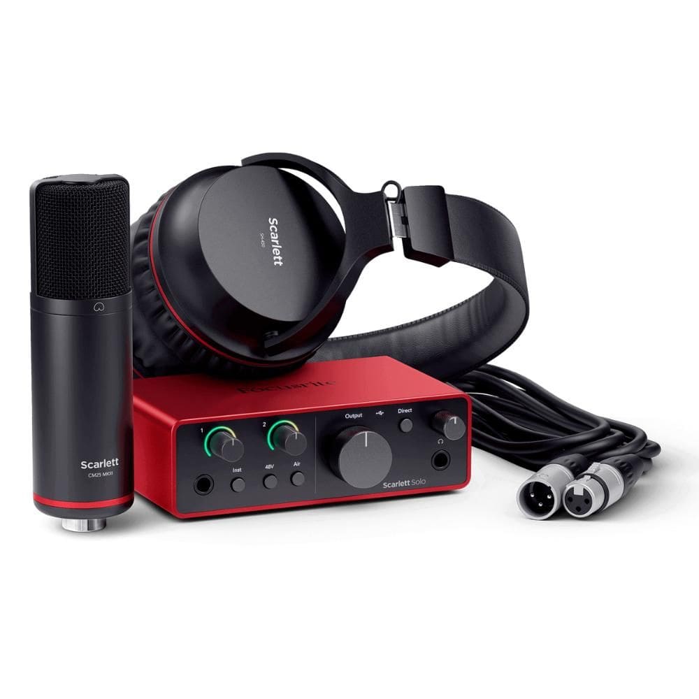 Kit Home Studio Focusrite Scarlett Solo Studio 4ª Geração