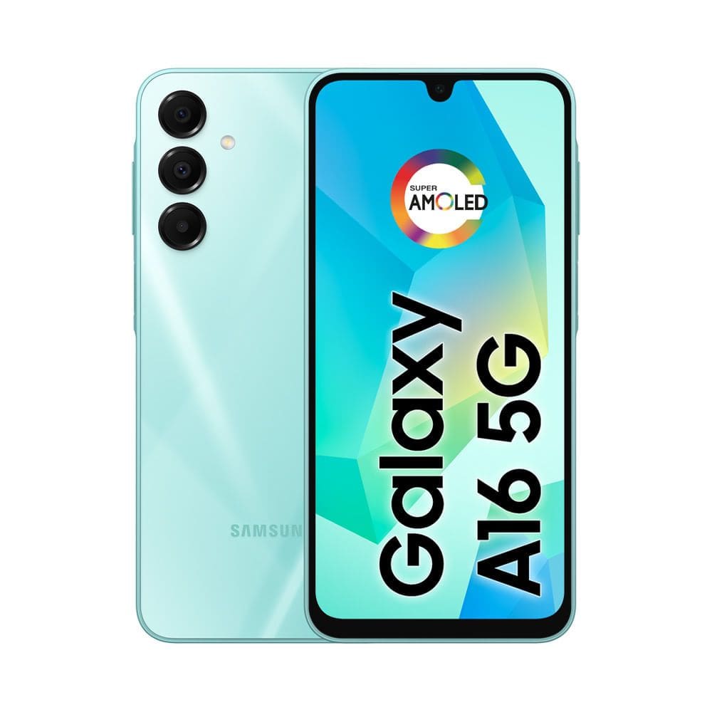 Celular Samsung Galaxy A16 5G, 128GB + 4GB RAM, Câmera de até 50MP, Tela 6.7", NFC, IP54, Bateria 5000 mAh Verde Claro