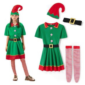 Roupa de Natal NEDROMYM para meninos e meninas Elf Cosplay