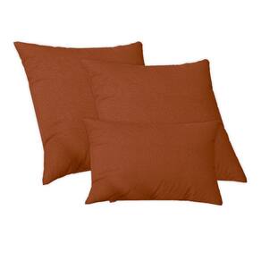 2 Capas De Almofadas 50x50 + 1 Capa 30x50cm Capri Terracota