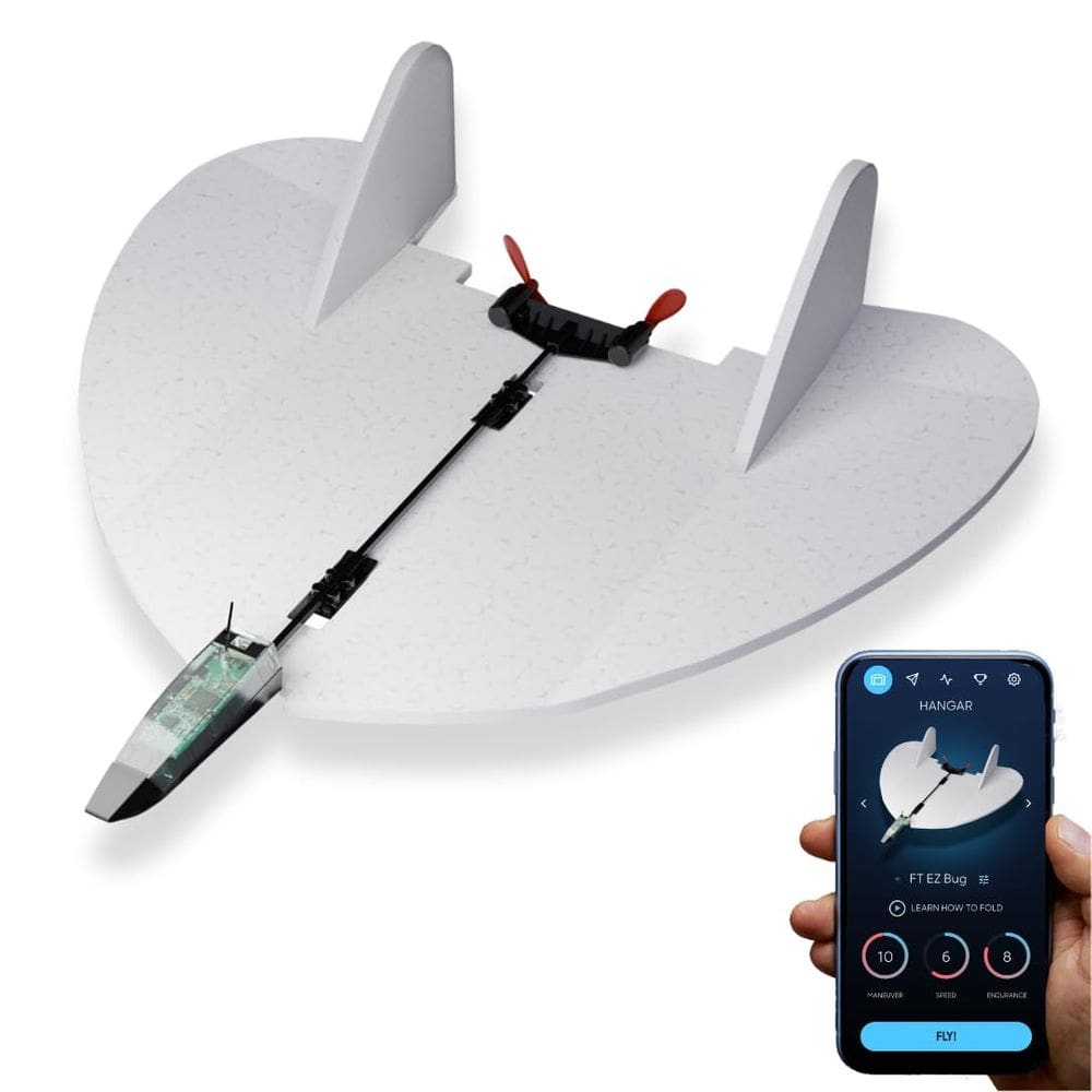 Kit de avião de papel POWERUP 4.0 controlado por smartphone