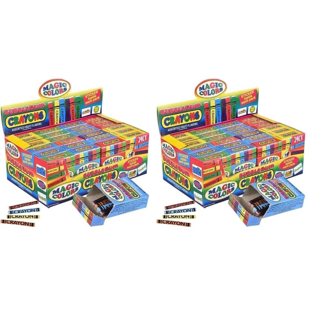 Lápis de chiclete Bubble Gum Rhode Island Novelty Magic Colors 24 peças