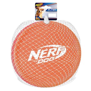 Dog Toy Nerf Dog Nylon Flyer Flying Disc 23 cm, pacote com 2 unidades, laranja/