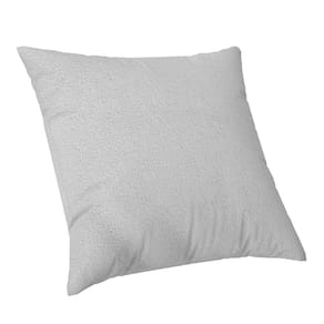 Capa de Almofada 50x50cm Suede Luxo Felpudo Com Ziper Cinza Claro