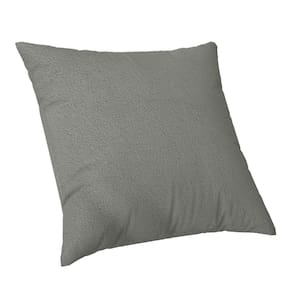 Capa de Almofada 50x50cm Suede Luxo Felpudo Com Ziper Cinza