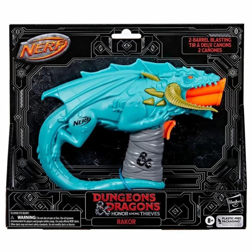 Blaster Nerf Dungeons & Dragons Rakor com 4 dardos Elite 2.0