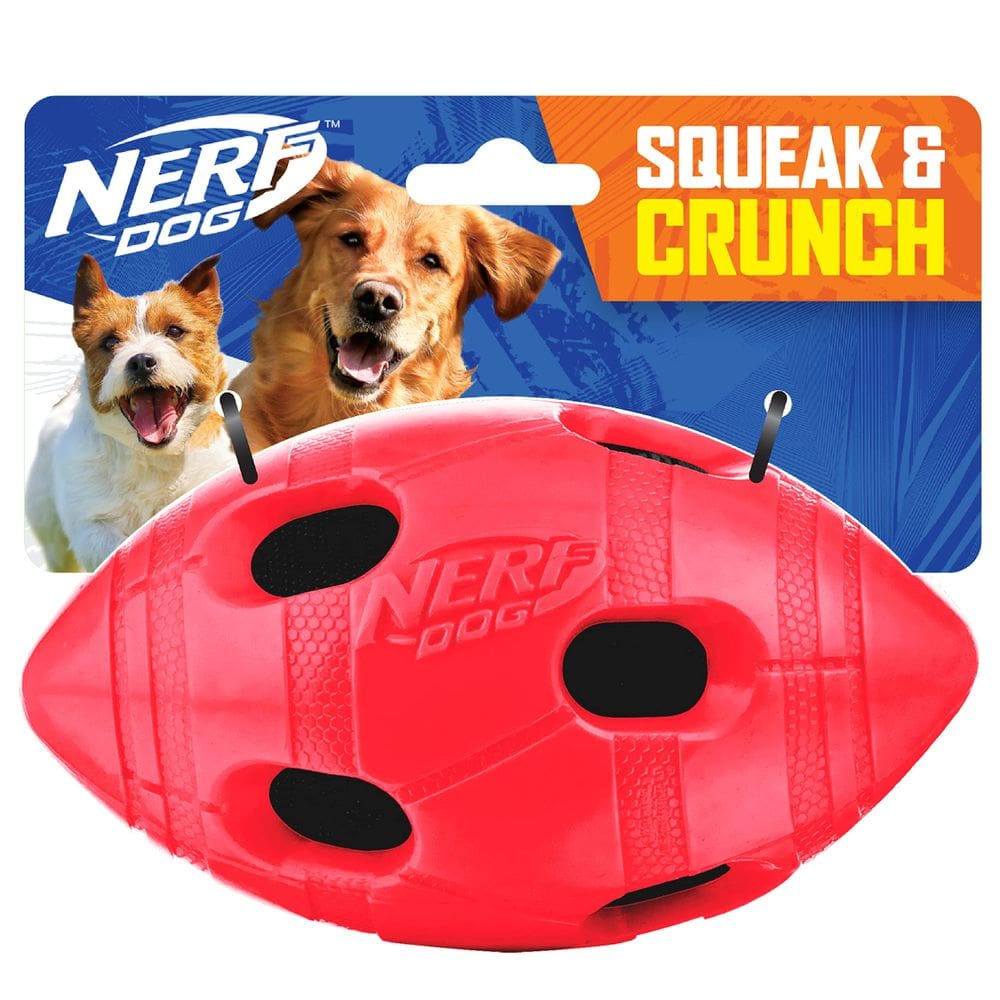 Dog Toy Nerf Dog Rubber Football com guincho para médio/grande