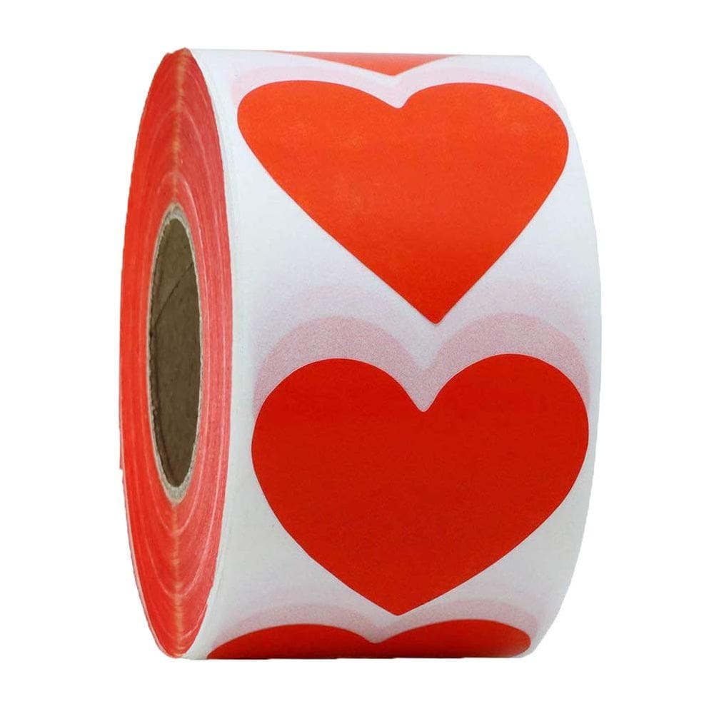 Adesivos Remarkable Red Heart Shape 500 etiquetas/rolo Valenti