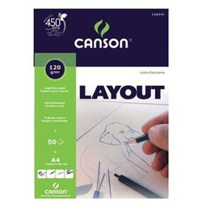 Bloco A3 Papel Layout 120 Gr Com 50 Fls