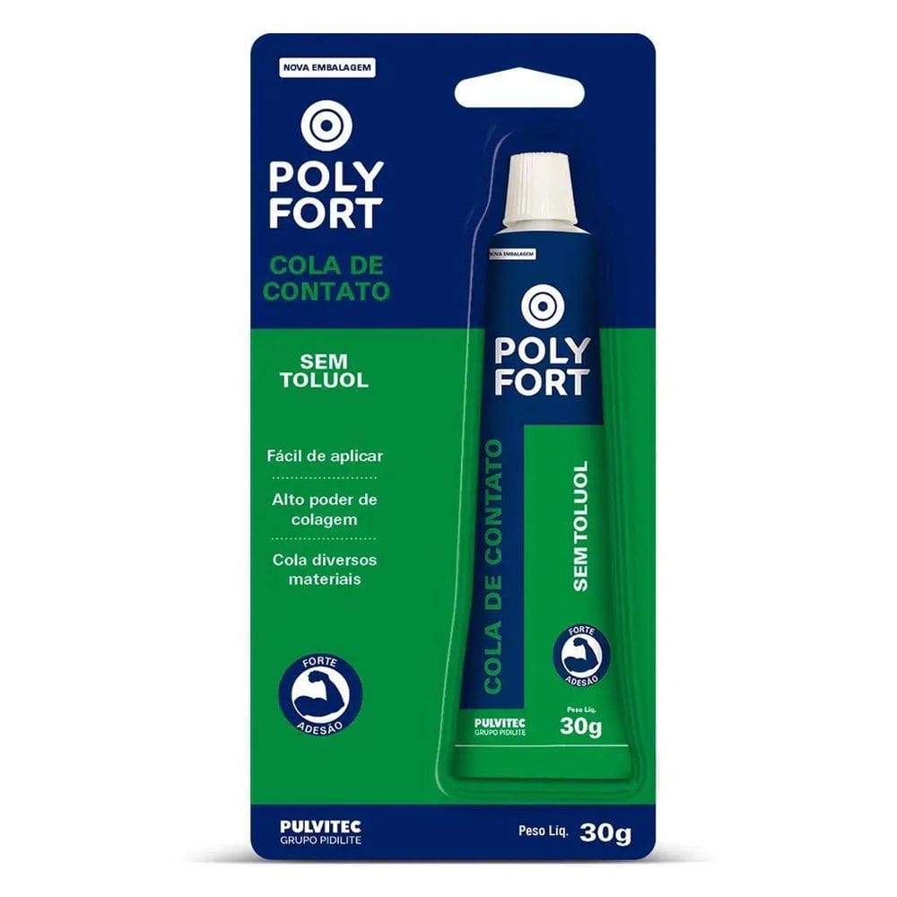 Cola De Contato Sem Toluol Polyfort 30G Ta013 - Pulvitec