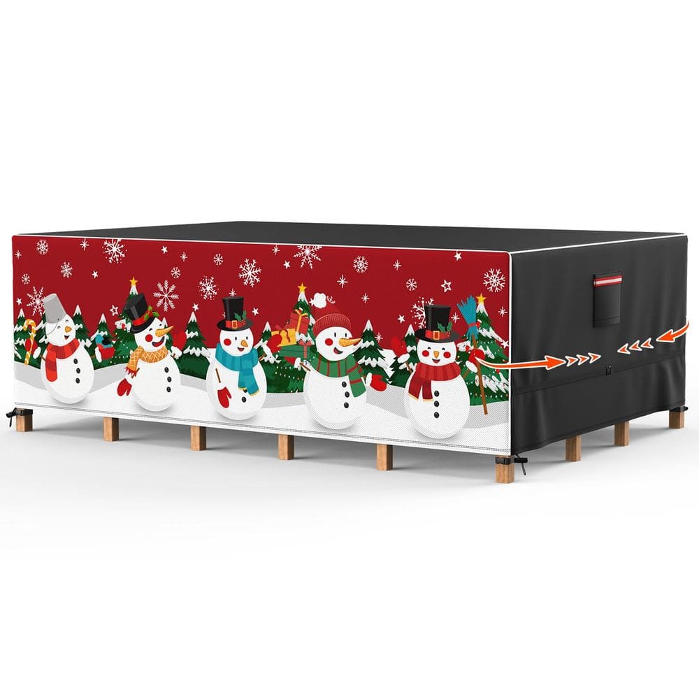 Capas de móveis de pátio Gorpche Christmas Snowman Design