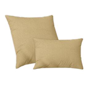 Kit Capas Almofadas 50x50cm e 30x50cm Luxo Capri Caqui