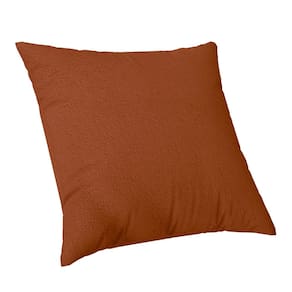 Capa de Almofada 50x50cm Suede Luxo Felpudo Com Ziper Terracota