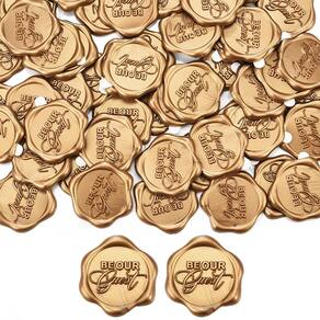 Adesivos Wax Seal Yoption Be Our Guest, pacote com 100 unidades em ouro antigo