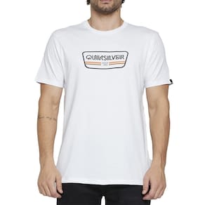Camiseta Quiksilver Range Life Front SM25 Masculina Branco
