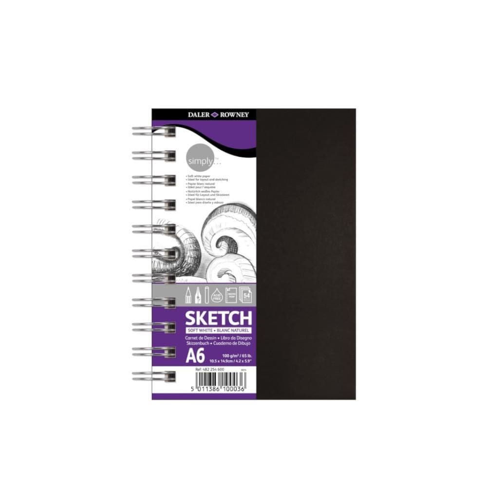 Caderno Sketchbook Daler Rowney Simply 100G A6 54Fls Espiral