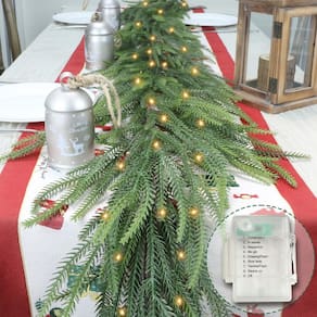 Guirlanda de Natal OZFHUA 1,8 m com pinho de luzes para decoração de casa