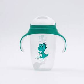 Copo de Treinamento Com Canudo 300ml +6m Verde Petit Piá