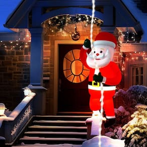 Decorações exteriores infláveis de Natal Climbing Santa 80cm