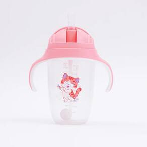 Copo de Treinamento Com Canudo 300ml +6m Rosa Petit Piá
