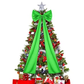 Laço de cobertura de árvore de Natal NEDROMYM 120 cm verde acetinado
