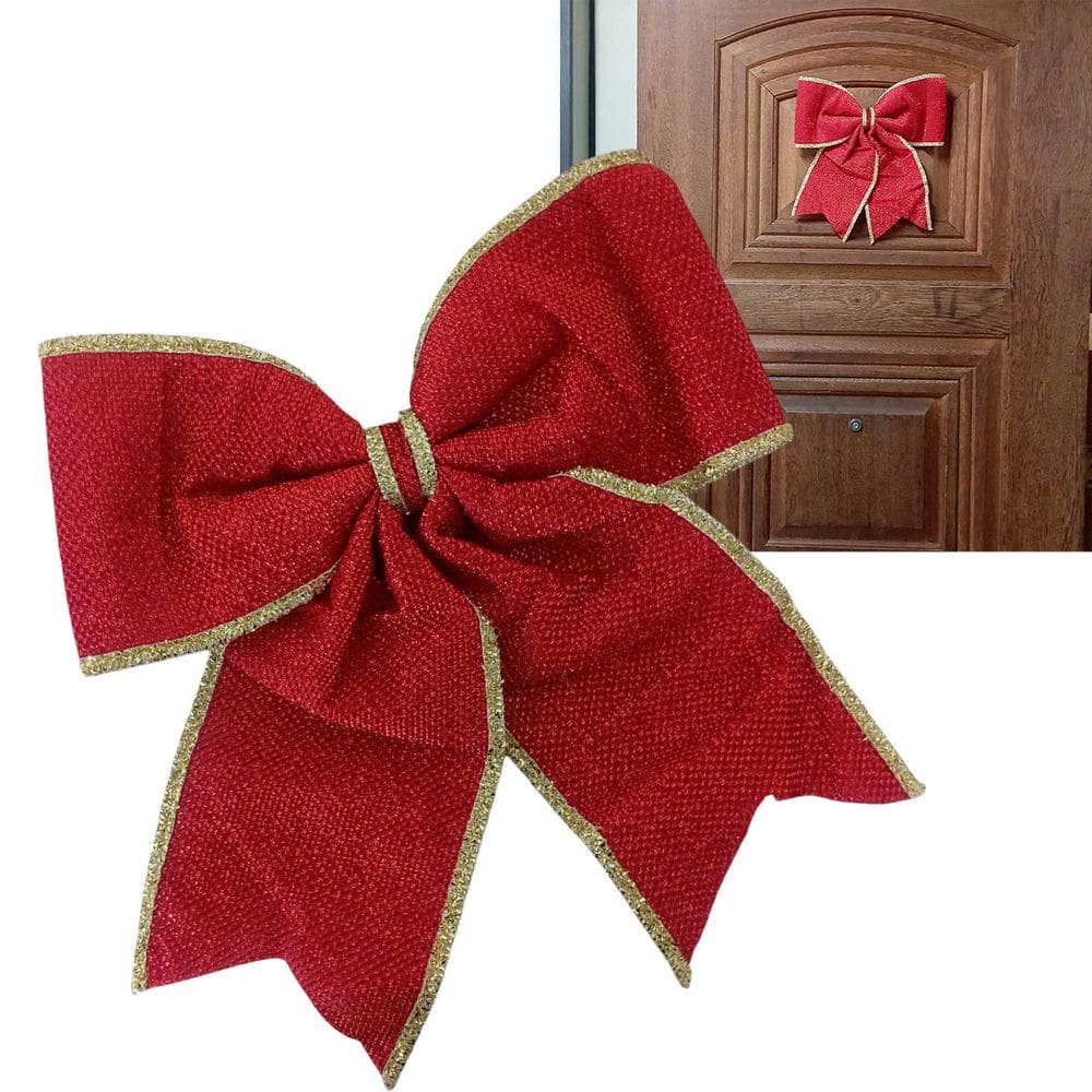 Laço De Natal Enfeite Natalino Grande Decoraçao Arvore Casa Porta Janela Guirlanda Merry Christimas Festa