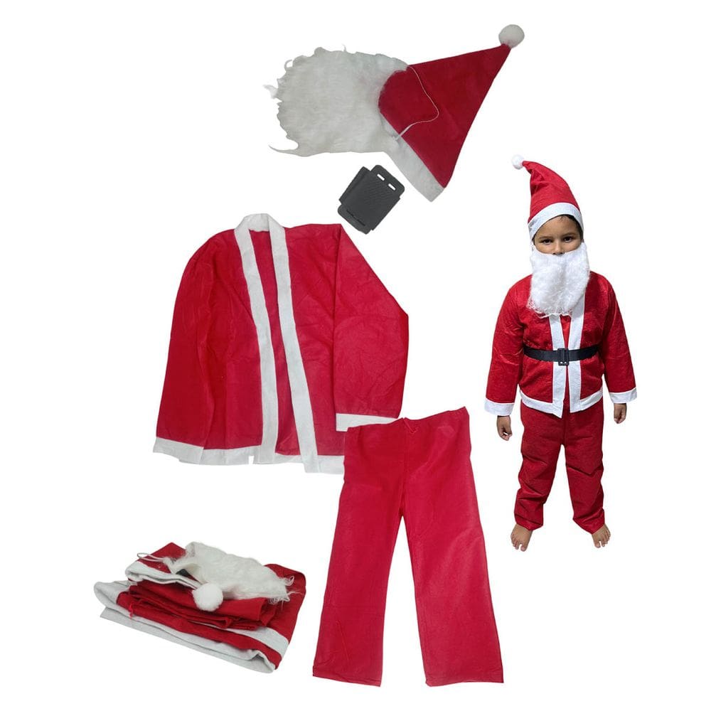 Roupa Papai Noel Infantil Fantasia Natal Completa Luxo Festa Evento Fim de Ano Comemoraçao