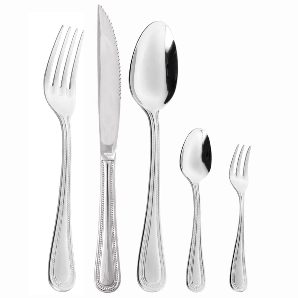 Faqueiro Pérola 30 Peças com Faca para Churrasco em Aço Inox com Gift Box - Wolff
