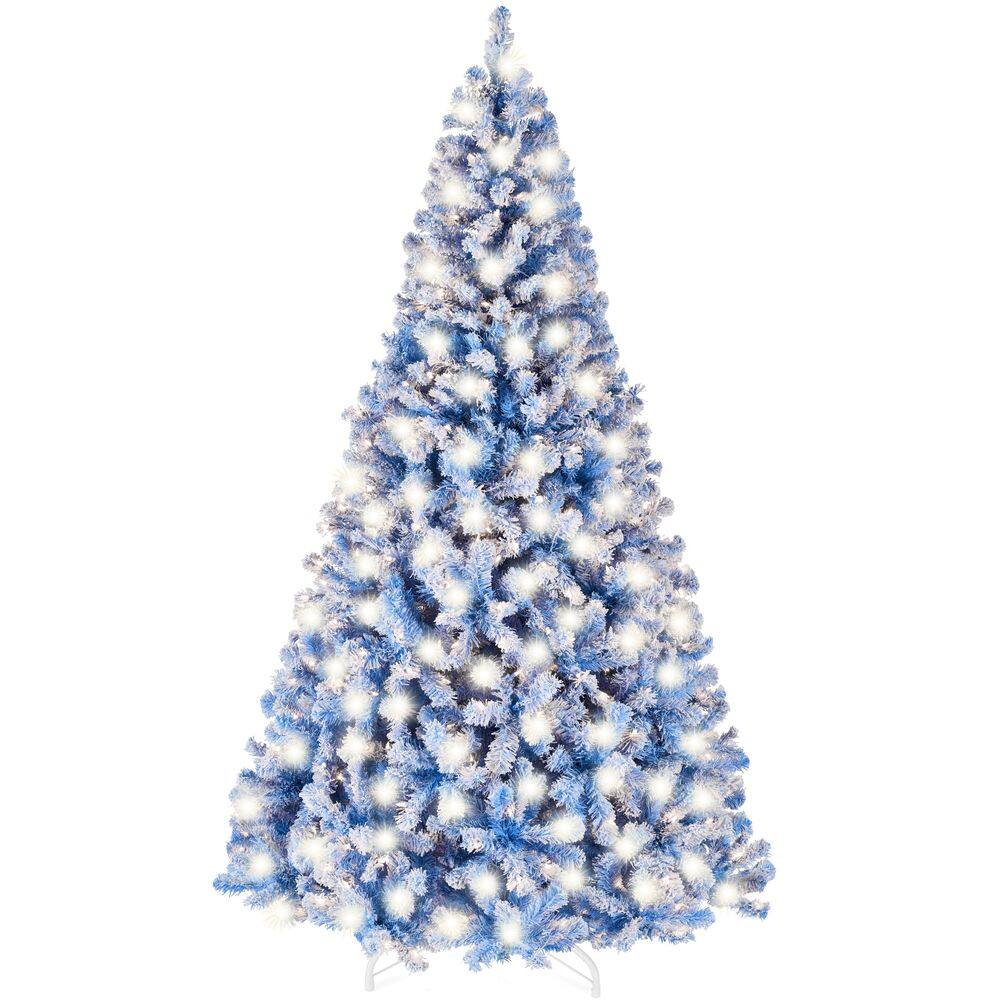 Árvore de Natal Best Choice Products azul de 1,4 m com 200 luzes