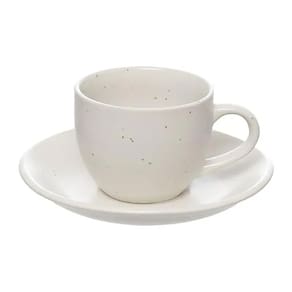 Conjunto 6 Xícaras de Chá Com Pires Cerâmica Brim 160ml JGCH053 - Hauskraft