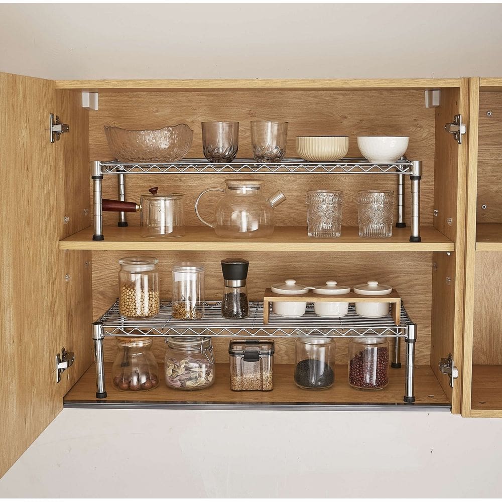 Organizador De Armário De Cozinha Kit Com 2 Organizadores