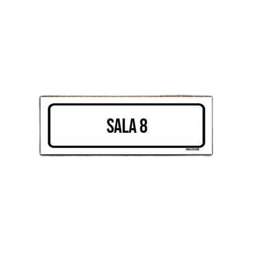 Placa De Sinalização Setor - Sala 8  23X9 