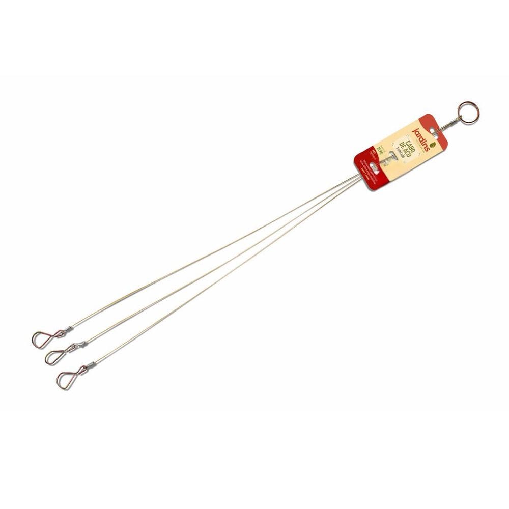 Cabo Aço Vasos 45cm c/3 Pontas (Suporta até 25kg) NUTRIPLAN