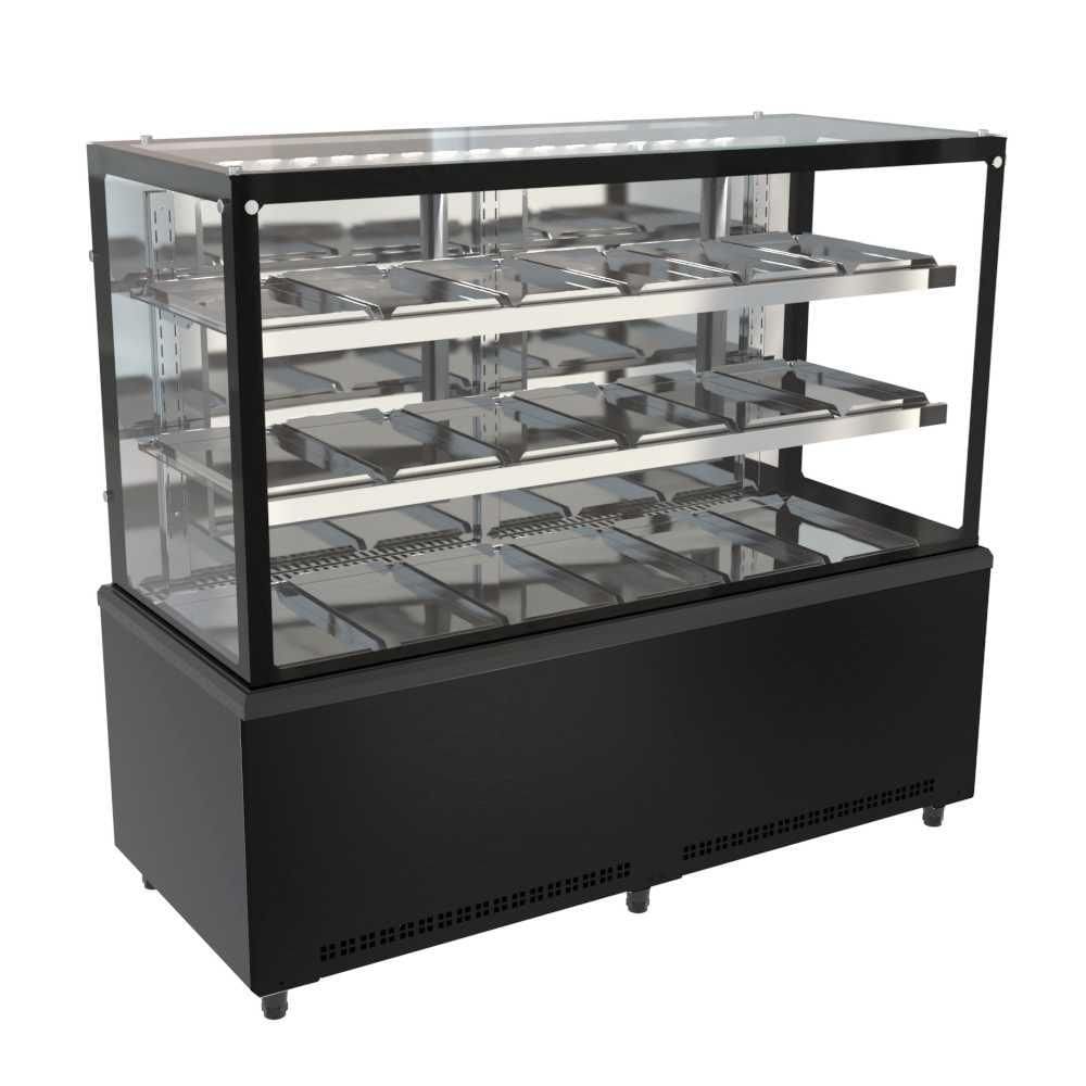 Balcão Vitrine Estufa 1,50 Metros Prime Preto PBV15 220V - Venâncio