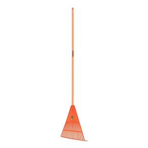 Vassoura Plástica Jardim c/Cabo 18 Dentes Laranja TRAMONTINA