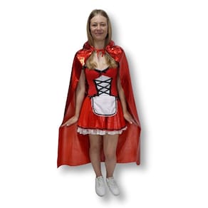 Capa Vermelha Metalizada de Cetim Com Capuz - 90cm